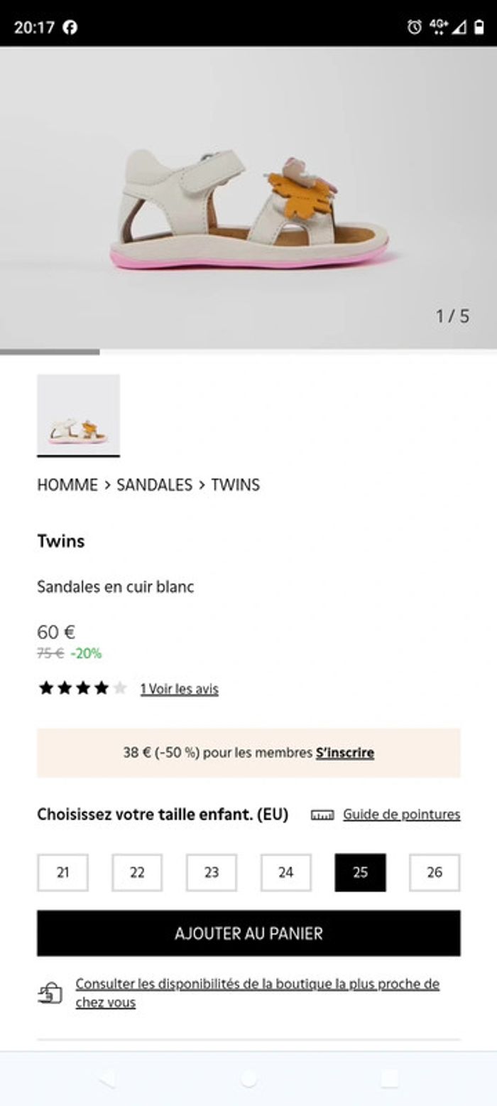 Sandales Camper twins - photo numéro 12