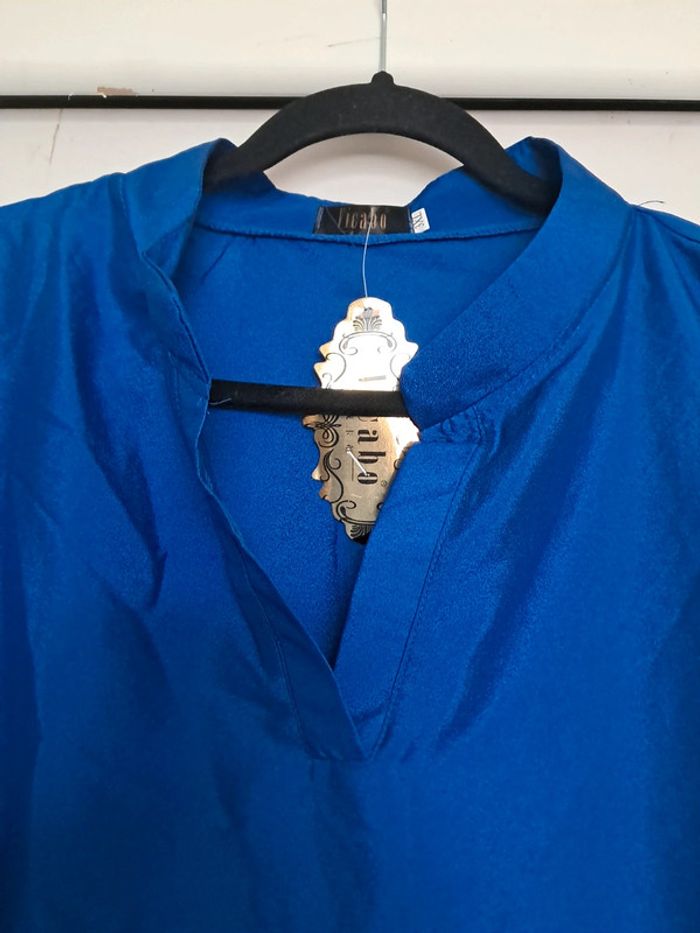 Jolie blouse légère 3xl neuve bleue - photo numéro 6