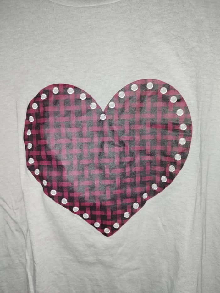 T-shirt imprimé coeur - photo numéro 2