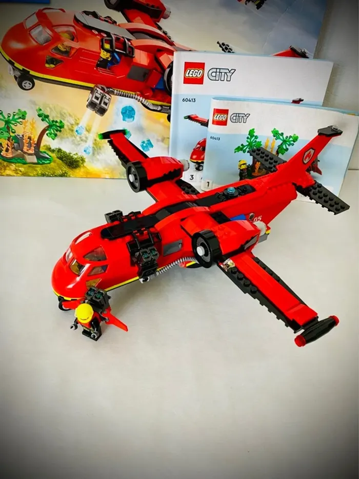 LEGO City 60413 - L’Avion de Sauvetage Des Pompiers - Complet avec Boîte et Notice - photo numéro 2