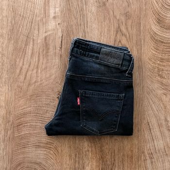 Jean/pantalon noir Levi's 710 Super Skinny, fille, (14 ans)