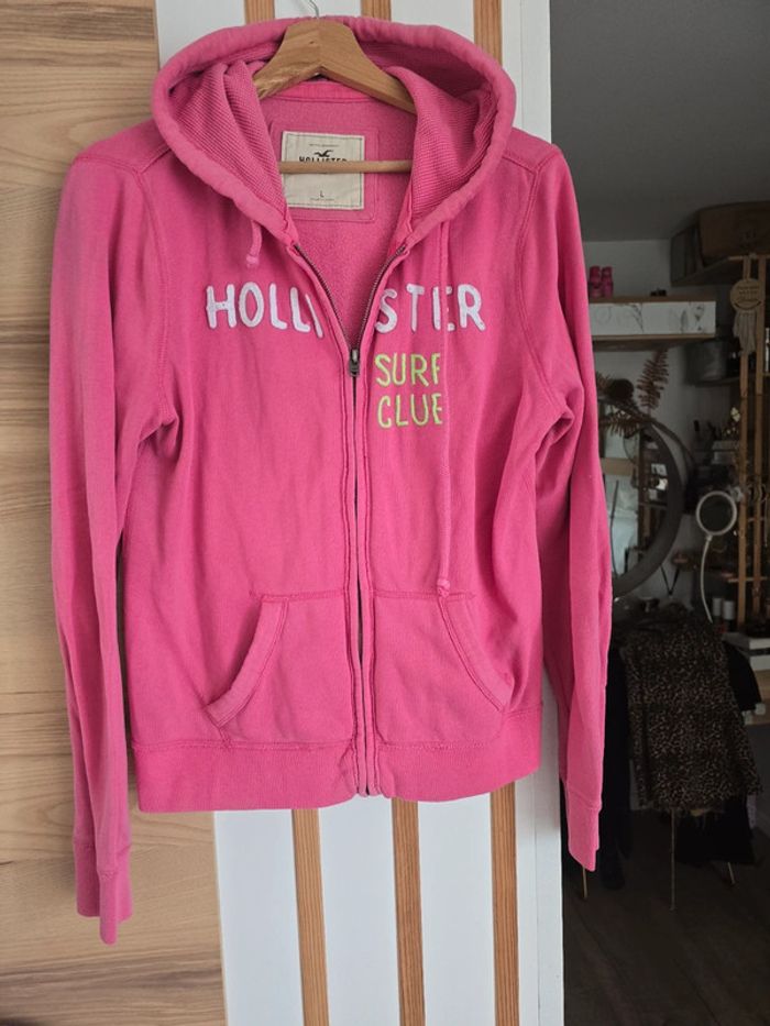 Veste zip hollister rose