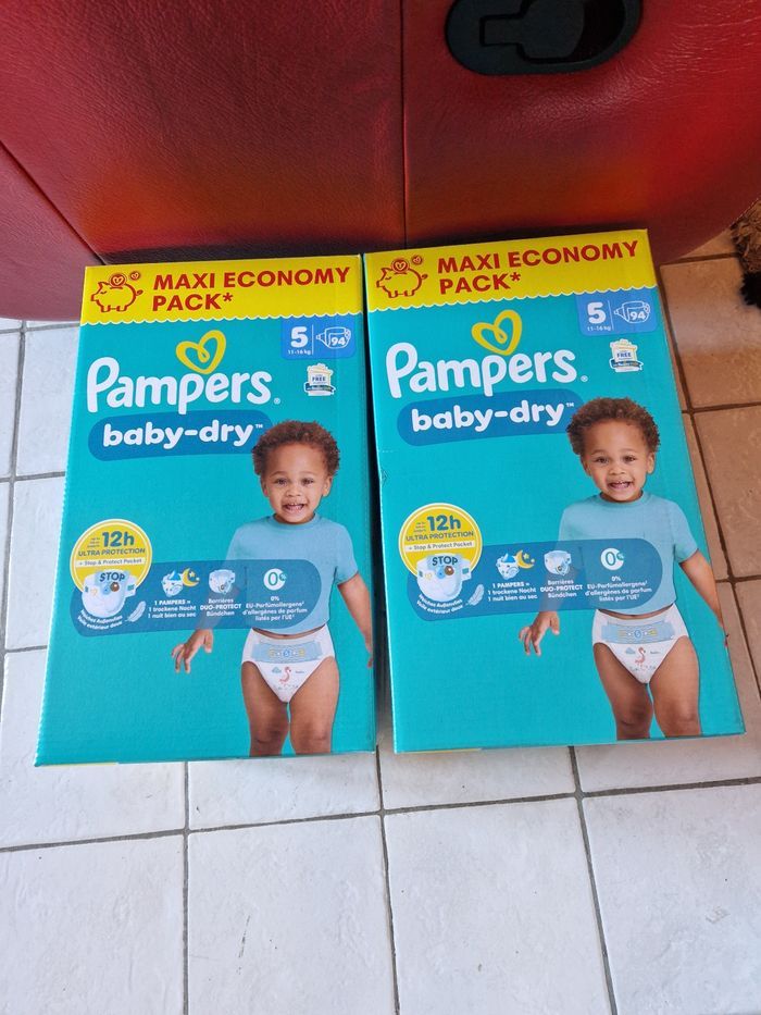 188 couches Pampers baby-dry taille 5