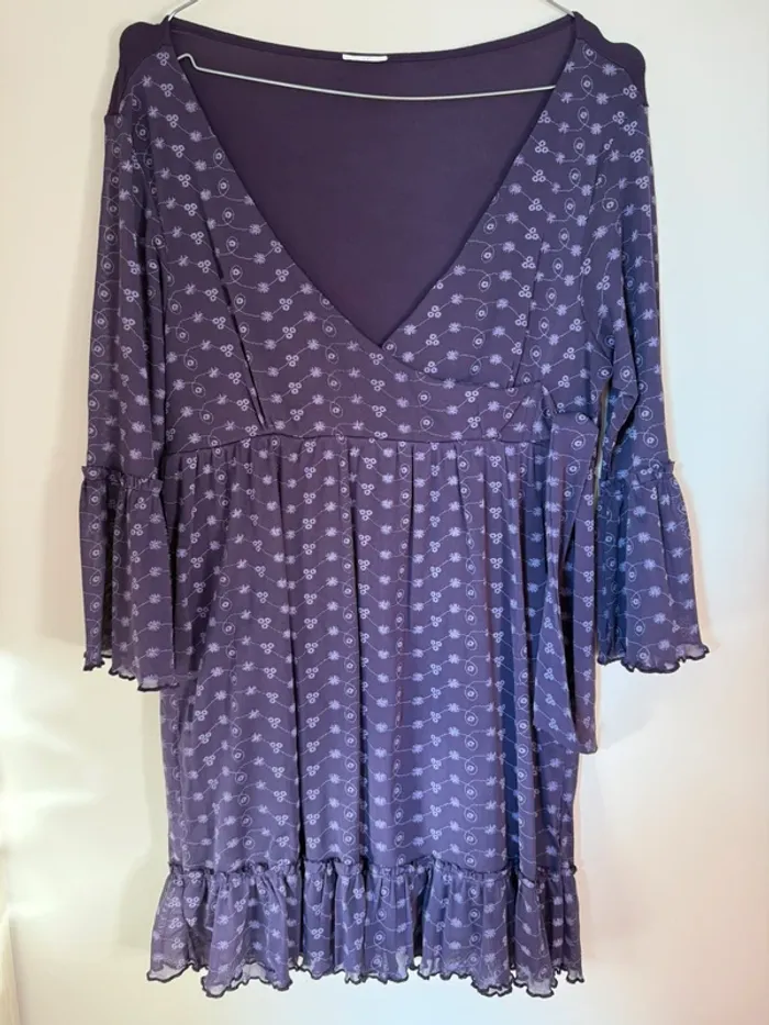 Haut violet manches longues