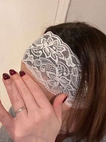 Bandeau cheveux Headband dentelle blanc
