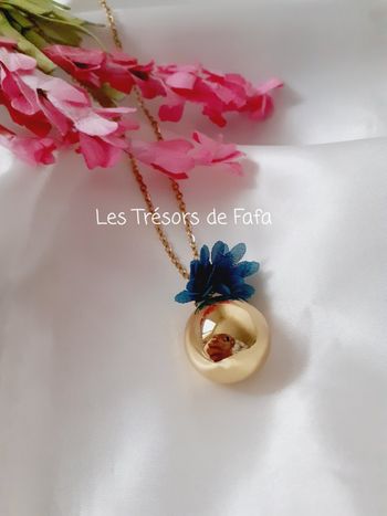 Bola de grossesse fleur bleu vert