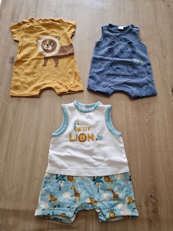 Lot de 3 combishorts 3 mois