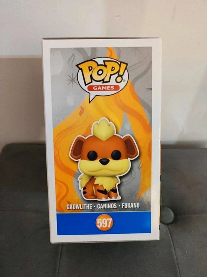 Figurine Funko Pop Caninos 597 - Pokémon - Growlithe - Fukano - photo numéro 4