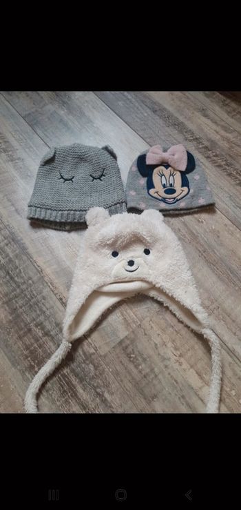 Lot de 3 bonnet fille