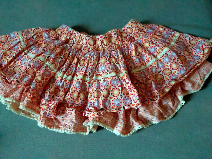 Jupe fille 23 mois – Kid Kanpi – Motifs colorés & dentelle