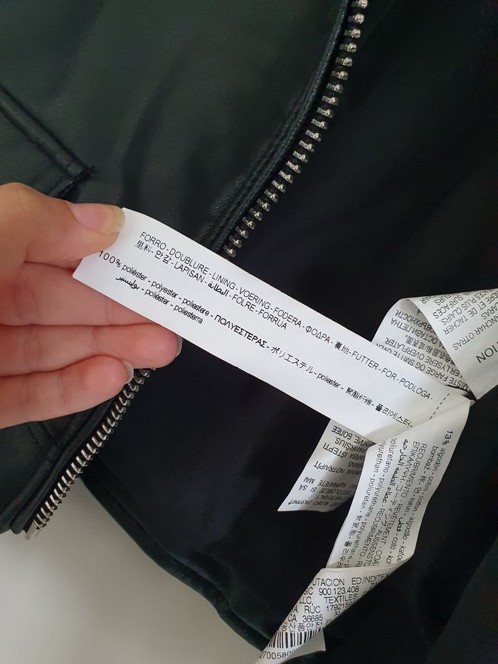Veste perfecto femme simili cuir noire Zara M - photo numéro 8