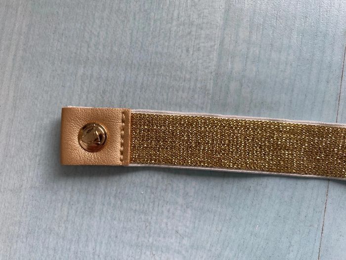Ceinture dorée avec fleurs roses petit bateau - photo numéro 3