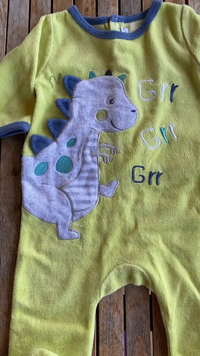 Lot de 4 pyjamas en velours - 3 mois - photo numéro 8