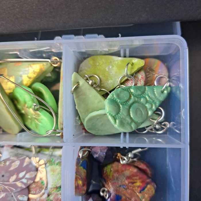 Lot de boucles d'oreilles pendante avec pendentif assortie multicolore - photo numéro 7