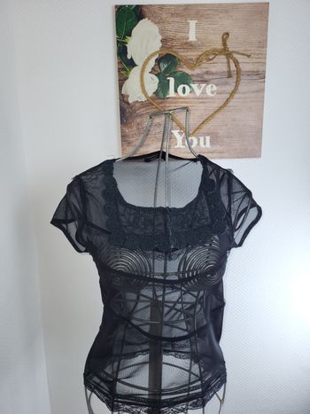 Top fluide transparent-blue &sea-taille40/42