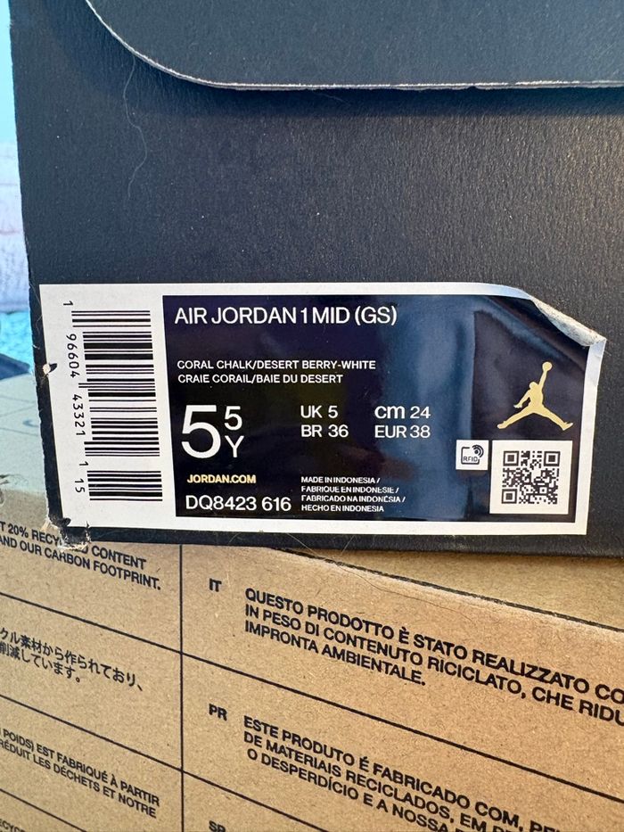 Jordan 1 mid taille 38 - photo numéro 7