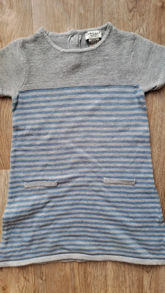 Robe mi saison Cyrillus pailleté 18 mois fille - photo numéro 2