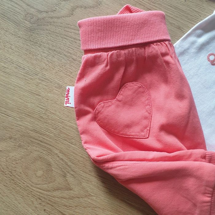 🩷 Ensemble tee-shirt ML bas de jogging 1 mois DPAM/Brioche #emyfleury_1moisfille - photo numéro 3