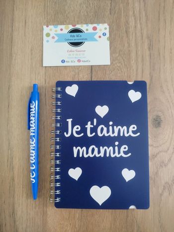 Ensemble carnet et stylo je t'aime mamie
