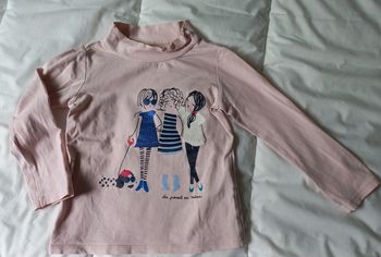 T-shirt col roulé rose t5