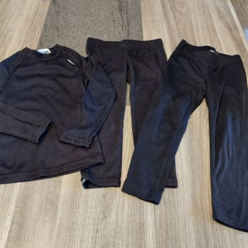 Sous vetements ski noir 4 ans