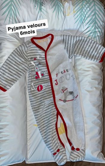Pyjama velours lapin joujoux mixte 6mois gemo