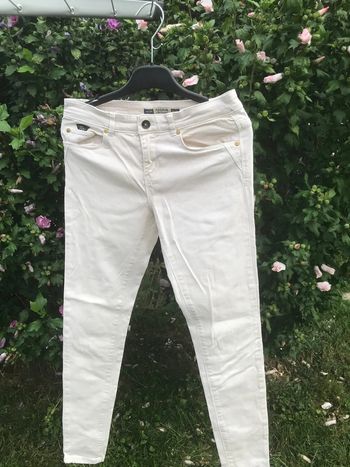Jeans blanc cassé