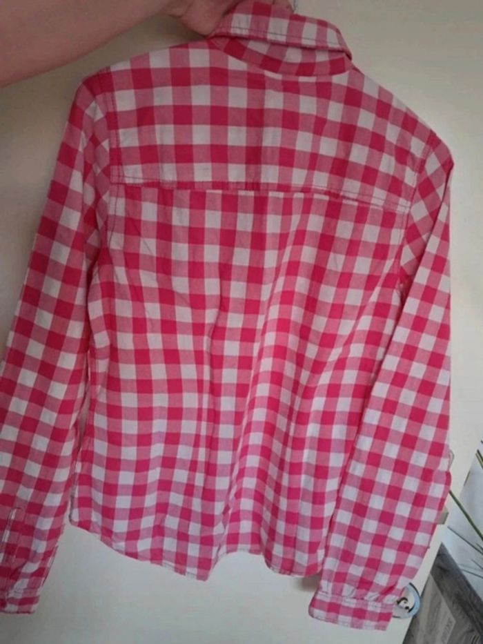 Chemise à carreaux fushia - photo numéro 2