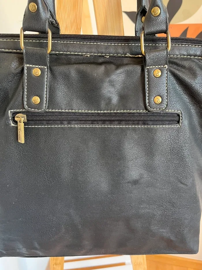 Sac noir vintage y2k synthétique en bon état [ref2508SBl158] - photo numéro 4