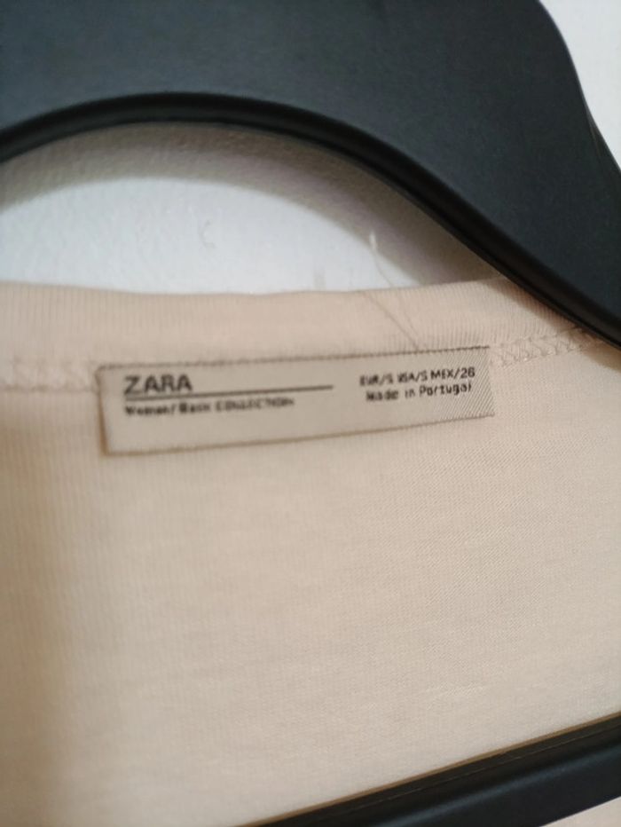 Blouse ample beige à basque Zara, taille S - photo numéro 4