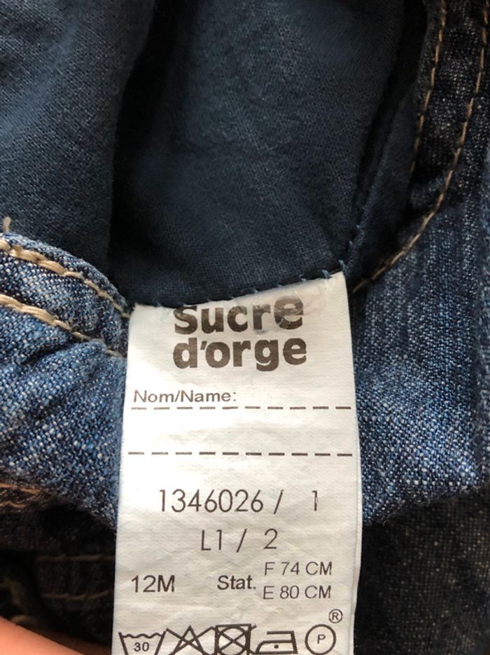 Salopette jean 12m - photo numéro 3