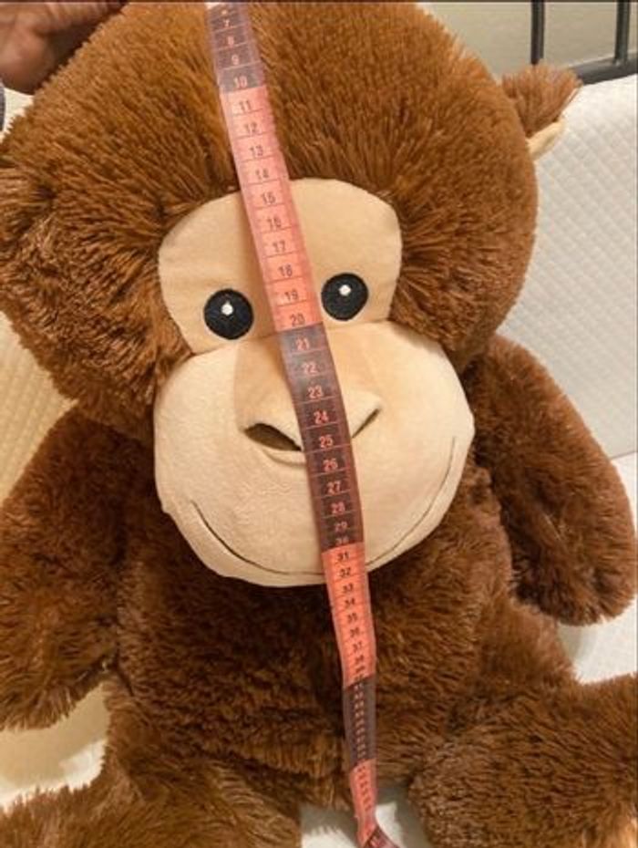 Extrême douceur, Nicotoy - Peluche singe assis 55 cm, bébé/enfant - photo numéro 8
