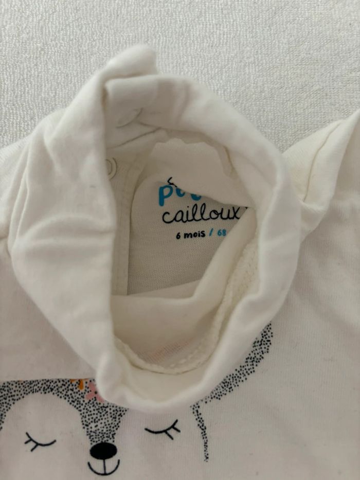 Teeshirt col roulé bébé fille 6mois - photo numéro 2