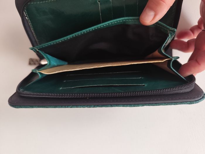 Porte monnaie carte chéquier cuir - photo numéro 4