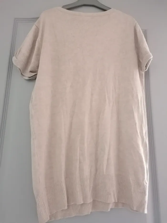 Pull manches courtes beige femme Tissaia taille - - photo numéro 9