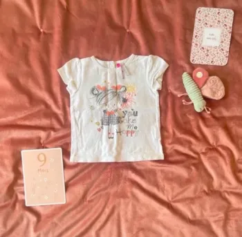 T shirt manches courtes blanc