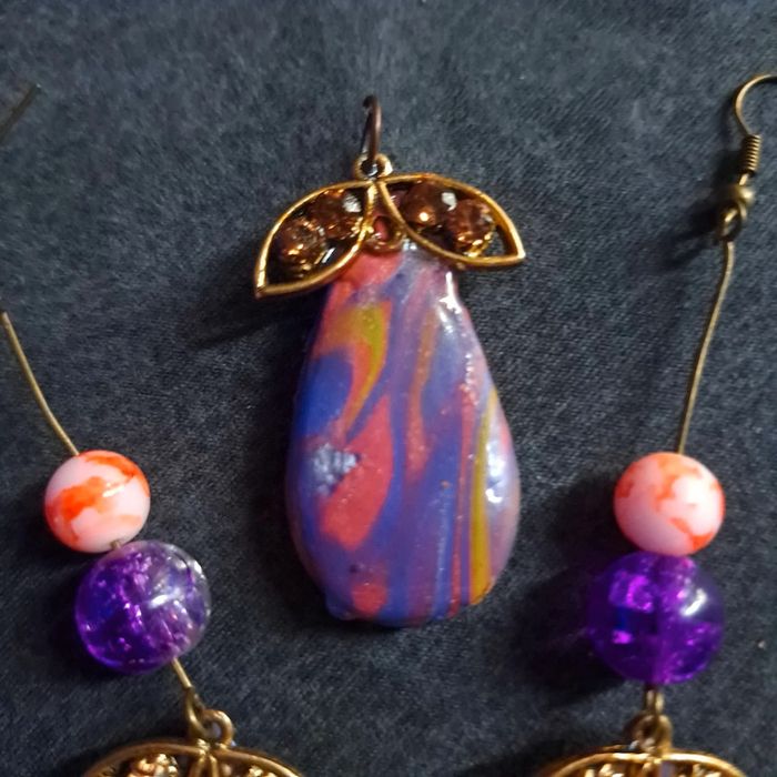 Parrurre boucles d'oreilles pendante avec pendentif - photo numéro 5