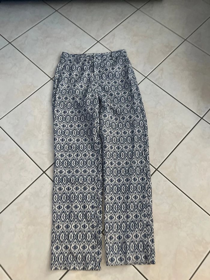 Pantalon d’été femme Charlior /M /Bleu et blanc / Excellent état