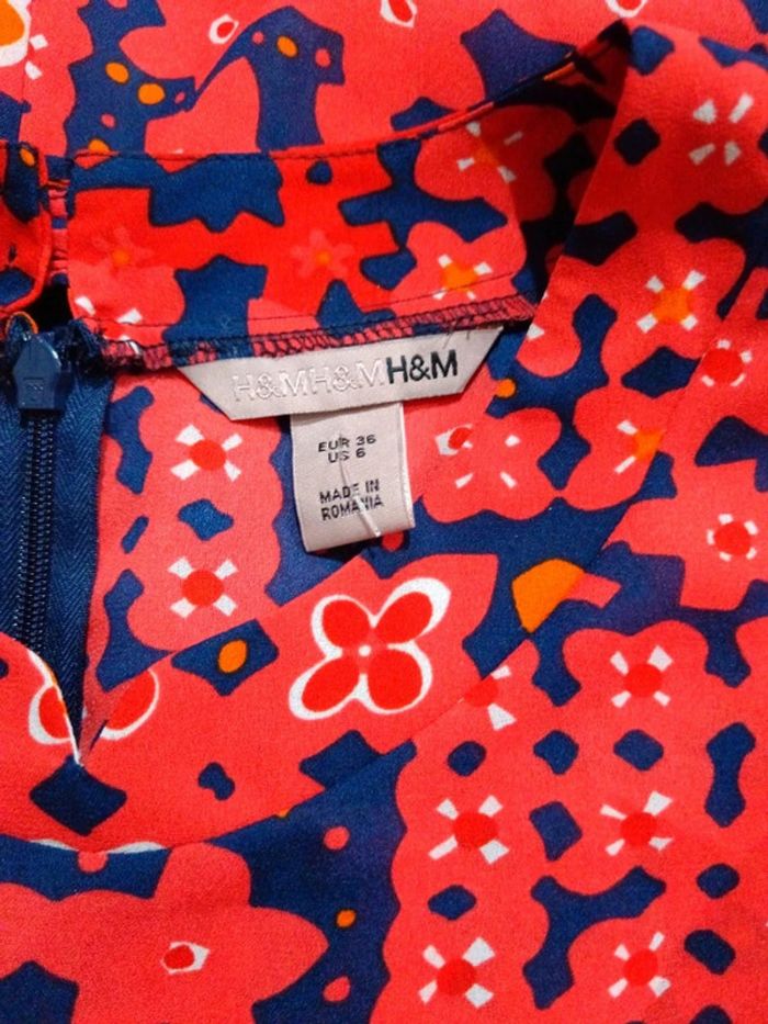 C48 robe rouge H&M 36 - photo numéro 3