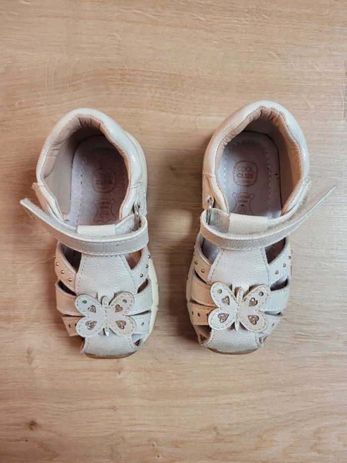 Sandales fille cuir taille 22 - photo numéro 3