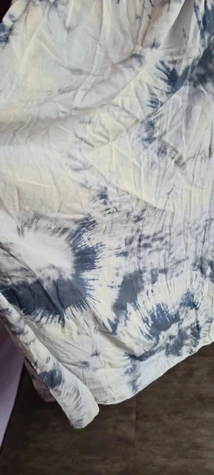 Robe été bleu Dégradé beige - photo numéro 3