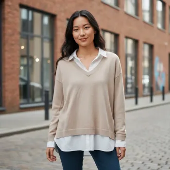 Pull chemise beige taille L