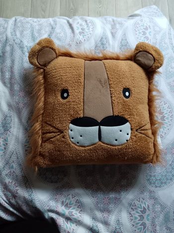 Coussin déco lion zimba 40x40 cm