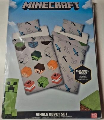 Housse de couette minecraft neuve