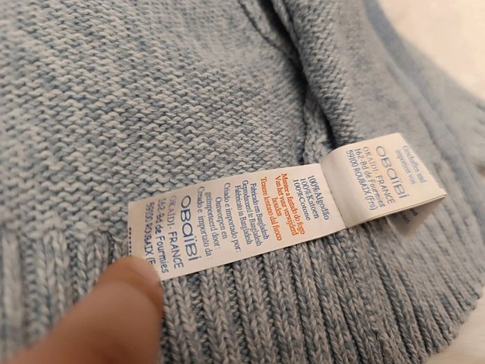 Gilet zippé en mailles T. 3 mois Obaibi - photo numéro 8