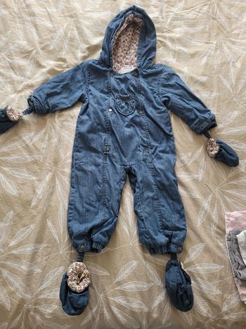 Combinaison en jean doublée