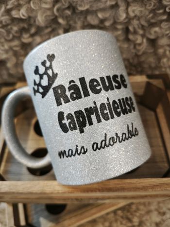 Tasse Glitter Argenté - Râleuse Capricieuse