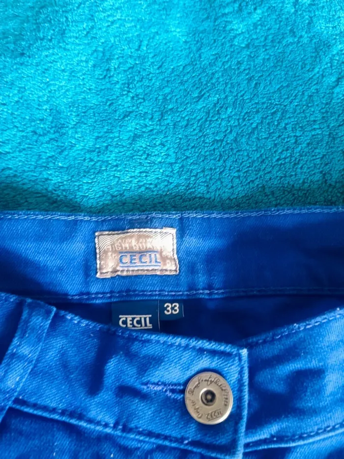 pantalon bleue petrole Femme T43 - photo numéro 3