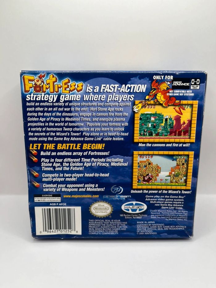Fortress Gameboy Advance Gba Complete Box Ntsc US Version - photo numéro 3