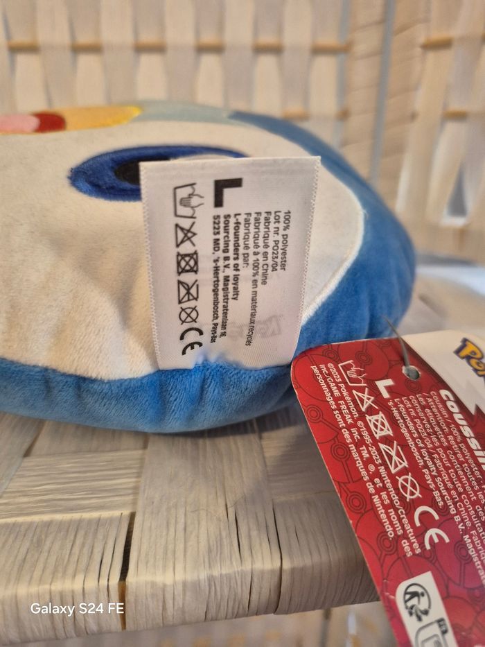 🐧 Coussin Peluche Tiplouf (Piplup) - Pokémon Officiel 🌊 - photo numéro 5
